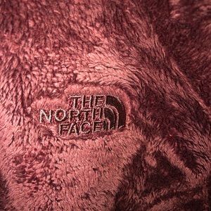 Burgundy north face zip up jacket/sweatshirt